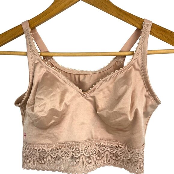 Ruby Ribbon Lace Demiette Pale Size 34 Women's Bralette Shapeware - Picture 1 of 6